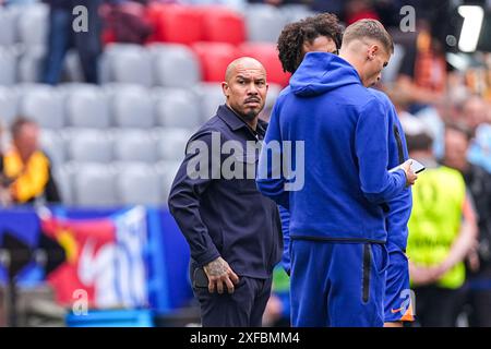 Munich, Allemagne. 02 juillet 2024. MUNICH, ALLEMAGNE - 2 JUILLET : Nigel de Jong lors du Round of 16 - UEFA EURO 2024 match entre la Roumanie et les pays-Bas à Munich Football Arena le 2 juillet 2024 à Munich, Allemagne. (Photo de Joris Verwijst/Agence BSR) crédit : Agence BSR/Alamy Live News Banque D'Images