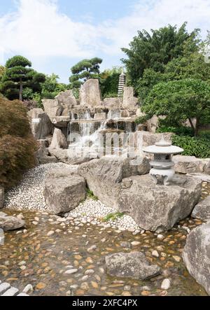 Le jardin japonais dans le Seepark, Fribourg, Allemagne, Europe Banque D'Images