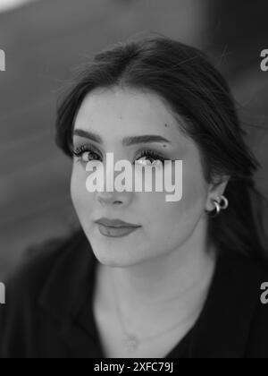 Portrait d'une femme à Helsingborg, Suède. Banque D'Images