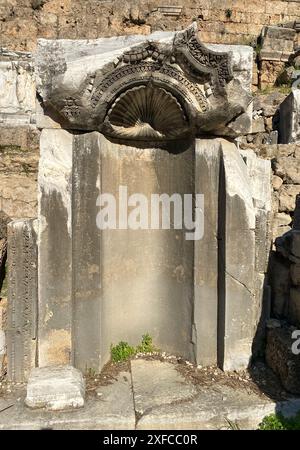 Perge ancienne ville à Antalya, Turquie. Banque D'Images