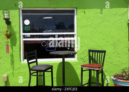 Restaurant BBQ, Matlacha, Floride, États-Unis Banque D'Images