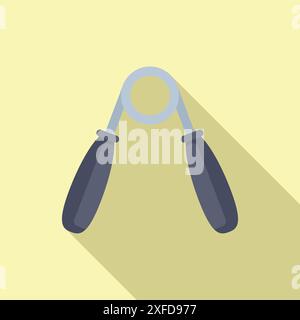 Exerciseur de poignée augmentant la force de la main avec poignée métallique pour l'entraînement de force Illustration de Vecteur