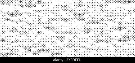 Bitmap de texture de grain pixelisée. Fond grunge tramé. Motif étincelant abstrait en pointillés. Fond d'écran de jeu vidéo. Toile de fond rétro Pixel Art. Superposition de demi-teintes de bande dessinée. Vecteur d'effet taches de poussière Illustration de Vecteur