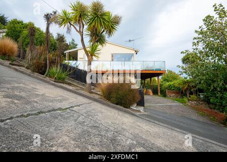 Rue la plus escarpée du monde - Dunedin - Nouvelle-Zélande Banque D'Images