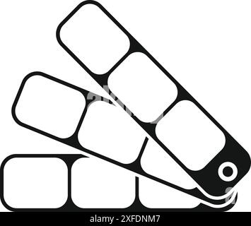 Guide de palette de couleurs montrant une variété de couleurs pour une utilisation dans des projets de conception et d'art. Illustration de Vecteur