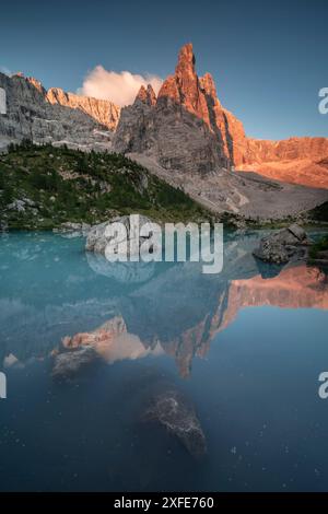 Italie, Vénétie, Dolomites, San Vito di Cadore, lac Sorapis Banque D'Images