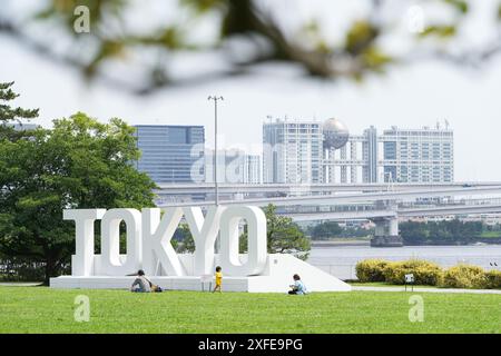 Tokyo, Japon. 27 juin 2024. Vue générale du monument DE TOKYO au Harumi Port Park à Tokyo, Japon, 27 juin 2024. Crédit : AFLO/Alamy Live News Banque D'Images