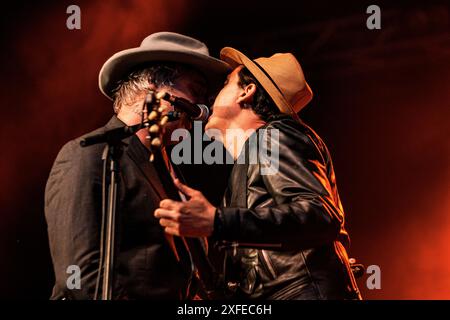 Les Libertines (Carl Barât et Pete Doherty) concert live au Circolo Magnolia - Segrate, Milan, Italie 02 juillet 2024 © Giorgia de Dato Banque D'Images