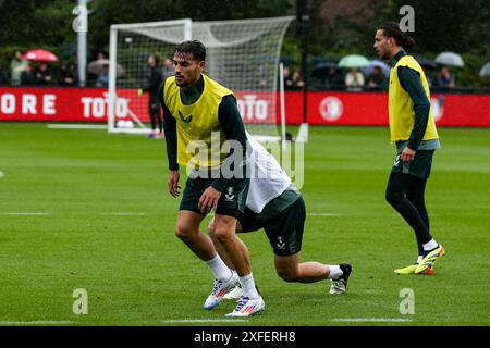 Rotterdam, pays-Bas. 03 juillet 2024. ROTTERDAM, 3-7-2024, terrain d'entraînement 1908, Néerlandais Eredivisie 2024/2025, premier entraînement Feyenoord, julian carranza crédit : Pro Shots/Alamy Live News Banque D'Images