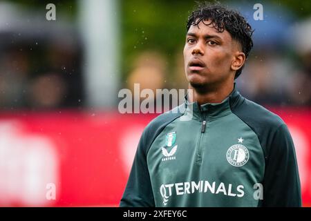 Rotterdam, pays-Bas. 03 juillet 2024. Rotterdam - Jaden Slory of Feyenoord lors de la première formation de Feyenoord le 3 juillet 2024 au Trainingscomplex 1908 à Rotterdam, pays-Bas (VK Sportphoto/Yannick Verhoeven) crédit : Box to box Pictures/Alamy Live News Banque D'Images