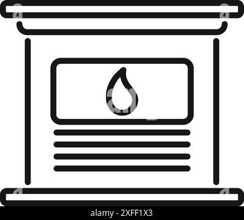 Icône en forme de ligne simple représentant un réservoir de biocarburant, symbolisant les solutions énergétiques durables Illustration de Vecteur