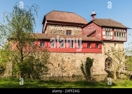 Château de Hagenwil, un château à douves près d'Amriswil, canton de Thurgau, Suisse Banque D'Images
