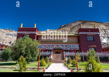 Shigatse, Tibet, Chine. Au Temple Baiju, le temple principal du monastère de Tashilhunpo Xigaze, Tibet. Banque D'Images