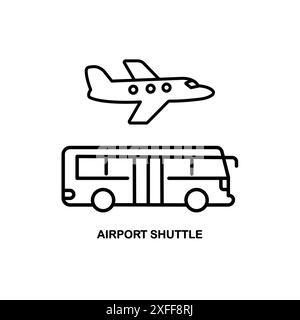 Icône de navette de bus de l'aéroport. Image clipart isolée sur fond blanc Illustration de Vecteur