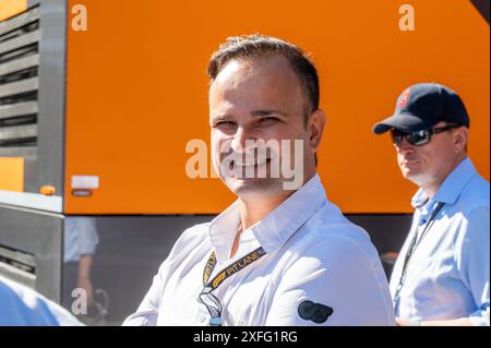 Montmelò, Barcelone Espagne - 06 23 2024 : pilotes F1 et formule 1 au GP Espagne 2024 - Vitantonio Liuzzi dans le Paddock de formule 1 Banque D'Images