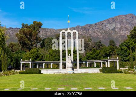 Le Monument huguenot symbolisant la Sainte Trinité, Franschhoek, Western Cape, Afrique du Sud, Afrique Banque D'Images