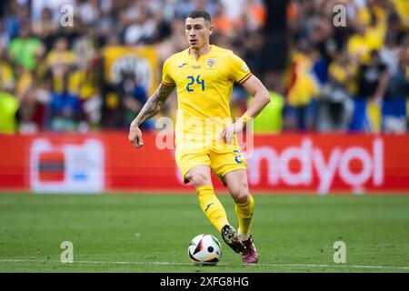 Munich, Allemagne. 2 juillet 2024. Le roumain Bogdan Racovitan en action lors de la manche de l'UEFA EURO 2024 de 16 matchs de football entre la Roumanie et les pays-Bas. Crédit : Nicolò Campo/Alamy Live News Banque D'Images