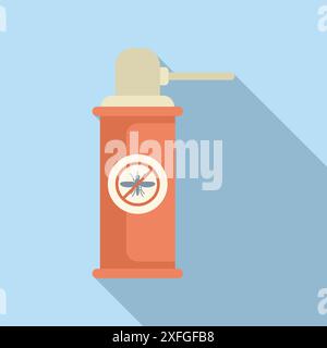 Spray anti-moustiques vous protégeant des piqûres d'insectes, en particulier du paludisme et du virus zika Illustration de Vecteur