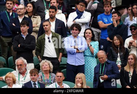 Le troisième jour des championnats de Wimbledon 2024 au All England Lawn Tennis and Croquet Club, Londres. Date de la photo : mercredi 3 juillet 2024. Banque D'Images