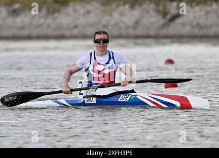 Szeged. Hongrie. 10 mai 2024. La Coupe du monde de canoë-sprint ICF 2024 et les Championnats du monde de paracanoe. Parc aquatique olympique de Szeged. Emily Lewis (GBR) lors des Championnats du monde de paracanoe/Coupe du monde de sprint de canoë à Szeged, Hongrie. Banque D'Images