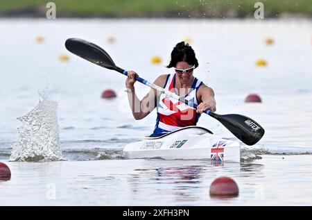 Szeged. Hongrie. 10 mai 2024. La Coupe du monde de canoë-sprint ICF 2024 et les Championnats du monde de paracanoe. Parc aquatique olympique de Szeged. Jeanette Chippington (GBR) lors des Championnats du monde de Paracanoe/Coupe du monde de canoë sprint à Szeged, Hongrie. Banque D'Images