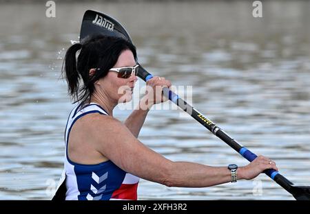 Szeged. Hongrie. 10 mai 2024. La Coupe du monde de canoë-sprint ICF 2024 et les Championnats du monde de paracanoe. Parc aquatique olympique de Szeged. Jeanette Chippington (GBR) lors des Championnats du monde de Paracanoe/Coupe du monde de canoë sprint à Szeged, Hongrie. Banque D'Images