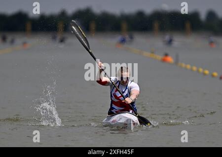 Szeged. Hongrie. 11 mai 2024. La Coupe du monde de canoë-sprint ICF 2024 et les Championnats du monde de paracanoe. Parc aquatique olympique de Szeged. Charlotte Henshaw (GBR) lors des Championnats du monde de paracanoe/Coupe du monde de sprint de canoë à Szeged, Hongrie. Banque D'Images