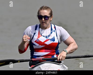 Szeged. Hongrie. 11 mai 2024. La Coupe du monde de canoë-sprint ICF 2024 et les Championnats du monde de paracanoe. Parc aquatique olympique de Szeged. Charlotte Henshaw (GBR) lors des Championnats du monde de paracanoe/Coupe du monde de sprint de canoë à Szeged, Hongrie. Banque D'Images