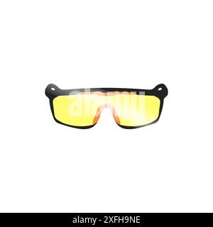 Icône de vecteur de lunettes de constructeur. Logo de protection oculaire dans le vecteur de production. Vecteur de lunettes techniques antichoc. Illustration de Vecteur