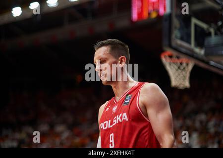 Mateusz Ponitka de l'équipe polonaise vu en action pendant le match entre les Bahamas et la Pologne dans le tournoi de qualification olympique FIBA Espagne 2024 groupe phas Banque D'Images