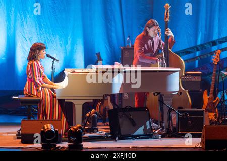 Montréal, Canada, 3 juillet 2024. Concert de Norah Jones au Festival de Jazz de Montréal, Canada. Crédit : François Robert-Durand/Alamy Live News Banque D'Images