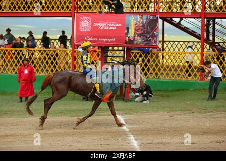 Oulan-Bator, Mongolie, 5 août 2023. Festival Danshig Naadam Khuree TSAM. Crédit : L.Enkh-Orgil. Banque D'Images