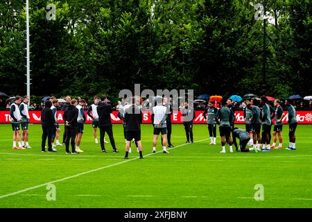 Rotterdam, pays-Bas. 03 juillet 2024. Rotterdam - Feyenoord lors de la première formation de Feyenoord le 3 juillet 2024 au Trainingscomplex 1908 à Rotterdam, pays-Bas (VK Sportphoto/Yannick Verhoeven) crédit : Box to Box Pictures/Alamy Live News Banque D'Images