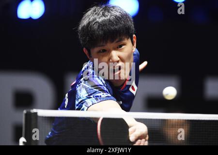 Bangkok, Thaïlande. 4 juillet 2024. Tomokazu Harimoto (JPN) Tennis de table : WTT Star Contender Bangkok 2024 hommes double match de 1er tour au stade Huamark Indoor de Bangkok, Thaïlande . Crédit : Itaru Chiba/AFLO/Alamy Live News Banque D'Images