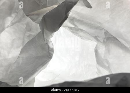 Imitez la forme des montagnes avec des matériaux DuPont,Tyvek. Banque D'Images