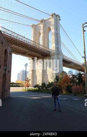 Voyage à New York pendant la saison d'automne avec photographie de rue, skyline et Central Park. Tous les ponts et la vue nocturne de Manhattan. Banque D'Images