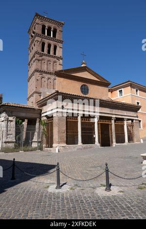 Basilique de San Giorgio à Velabro à Rome, Italie, église médiévale datant du VIIe siècle. Banque D'Images