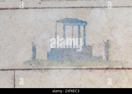 Fresque du Grand Columbarium de Villa Doria Pamphili. Détail. Rome, Italie Banque D'Images