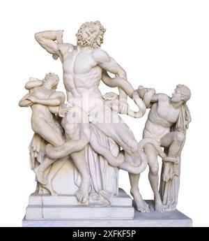 La statue de Laocoon et de ses fils, également appelé le Groupe Laocoon (italien : Gruppo del Laocoonte) Banque D'Images