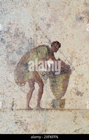 Fresque du Grand Columbarium de Villa Doria Pamphili. Détail. Rome, Italie Banque D'Images