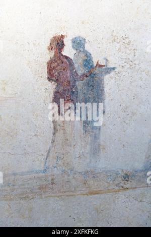 Fresque du Grand Columbarium de Villa Doria Pamphili. Détail. Rome, Italie Banque D'Images