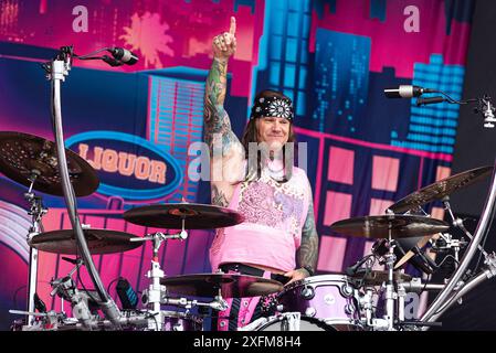 2024-06-08 Norje, Suède : Band Steel Panther en concert au Sweden Rock Festival, Suède . (Photo de Lennart Håård | HaardRockPhotography) Banque D'Images