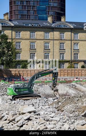 Sølund Plejecenter, maison de retraite, démolition (2021) ; Copenhague, Danemark Banque D'Images