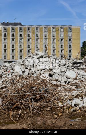 Sølund Plejecenter, maison de retraite, démolition partielle (2021) ; Copenhague, Danemark Banque D'Images