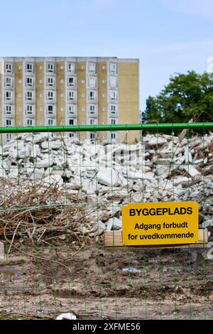 Plejecenter Sølund, maison de retraite, démolition (2021) ; Copenhague, Danemark Banque D'Images