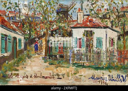 Le maquis à Montmartre. Musée : COLLECTION PRIVÉE. Auteur : MAURICE UTRILLO. Banque D'Images