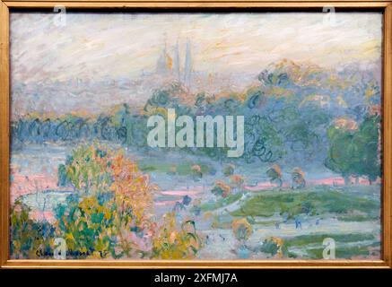 Claude Monet (1840-1926), les Tuileries, vers 1876, exposition au musée, Paris 1874 inventer l'impressionnisme, Musée d'Orsay, Paris, France. Banque D'Images