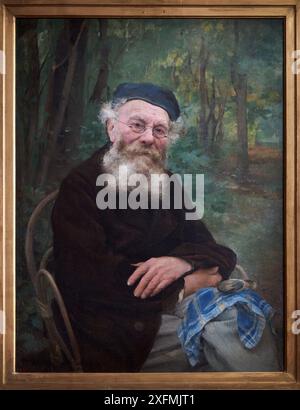 Jules Bastien-Lepage (1848-1884), Portrait du grand-père de l'artiste, 1874, exposition au musée, Paris 1874 inventer l'impressionnisme, Musée d'Orsay, Paris, France. Banque D'Images