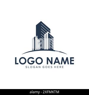 Logo immobilier, logo de maison et icône de logo de bâtiment ensemble .design template illustration vectorielle Illustration de Vecteur