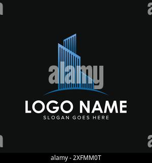 Logo immobilier, logo de maison et icône de logo de bâtiment ensemble .design template illustration vectorielle Illustration de Vecteur